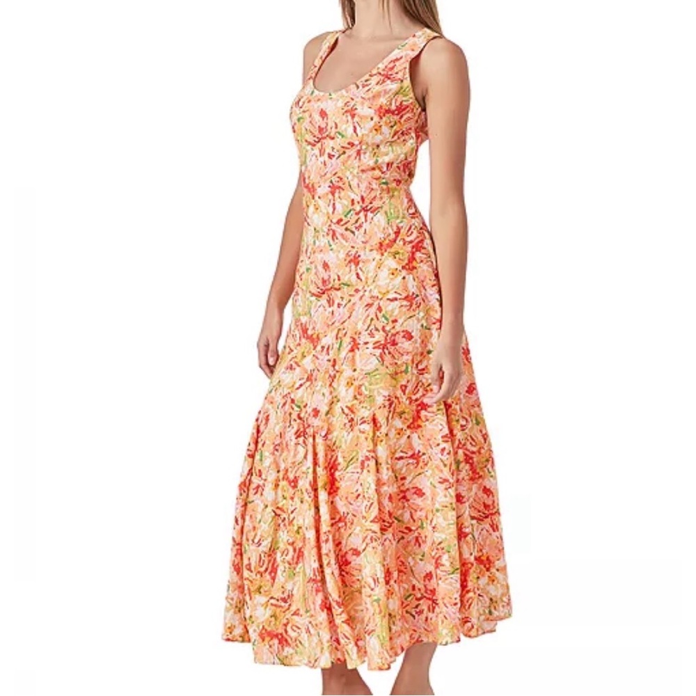 Endless Rose Women's Floral-Print Sleeveless Slip Dress